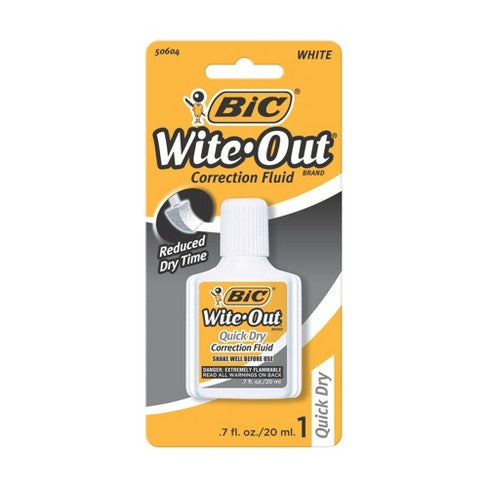 Bic Wite Out Correction Fluid .7 oz.