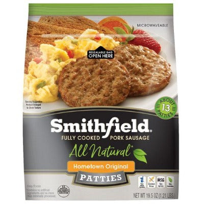 Smithfield Fully Cooked Pork Sausage Patties 19.5oz