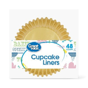 Great Value Cupcake Gold Liners 48ct.