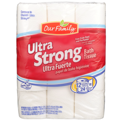Our Family Ultra Strong Bath Tissue 12 Count