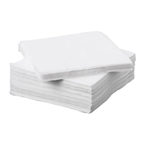 Ikea Fantastisk Cocktail White Napkins 9 ½ x 9 ½ 50ct