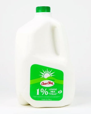 Cass Clay Milk 1% Gallon