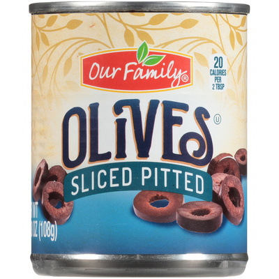 Our Family Sliced Pitted Olives 3.8oz