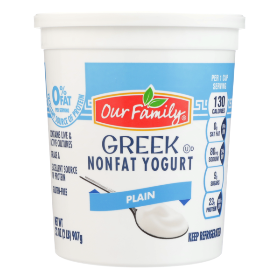 Our Family Yogurt Greek Plain  32oz