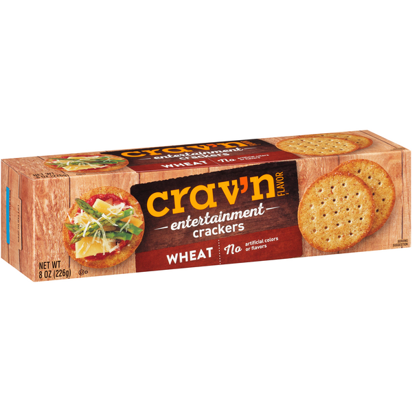 Crav'n Flavor Entertaining Crackers Wheat 8oz