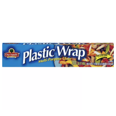 Our Family Clear Plastic Wrap 200sq ft