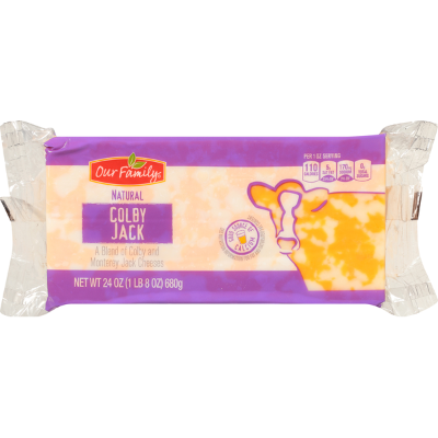 Our Family Cheese Block Colby Jack  24oz
