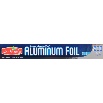 Our Family Aluminum Foil 200 sq ft