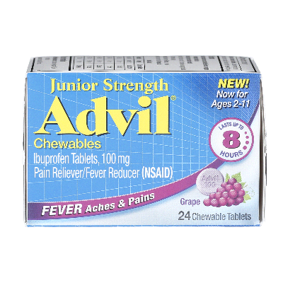 Jr. Strength Advil Chewable Grape 24 count