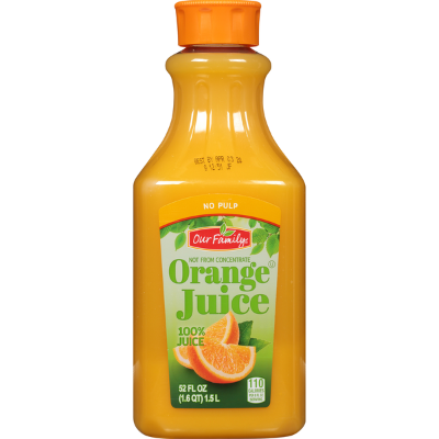 Our Family Orange Juice Not from Concentrate No pulp 52oz