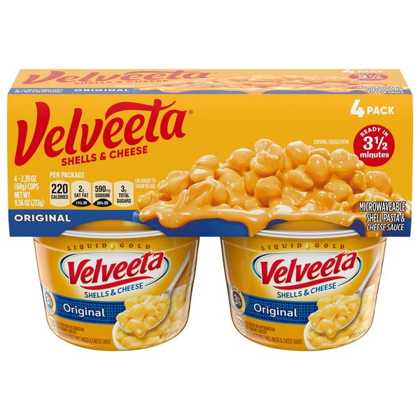 Velveeta Shells & Cheese Cups 4pk