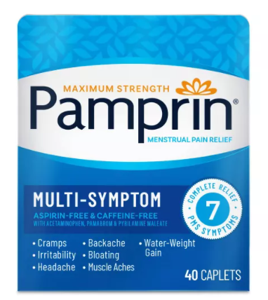 Pamprin Multi-Symptom Menstrual Relief  40 Caplets