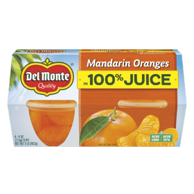 Del Monte Mandarin Oranges 100% Juice 4 Cups