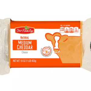 Our Family Cheese Block Medium Cheddar 16oz