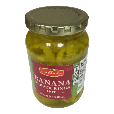 Our Family Hot Banana Pepper Rings 16oz