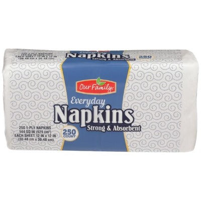 Our Family Napkins 1ply 250ct