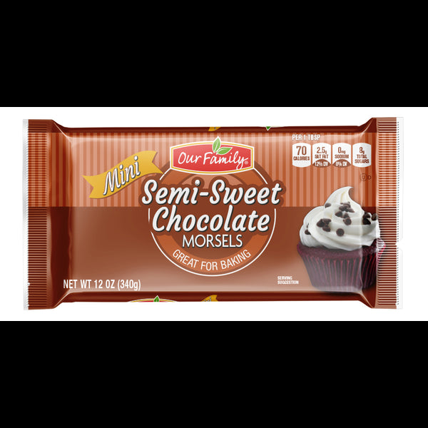 Our Family Mini Semi Sweet Chocolate Morsels 12oz