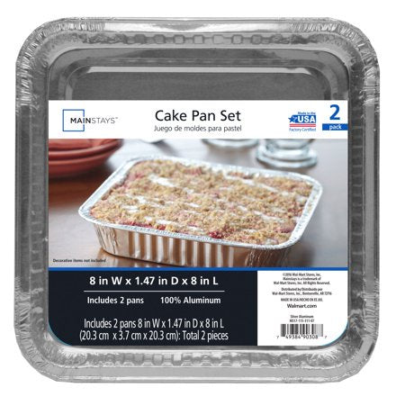 Square Cake Foil Pan 2ct