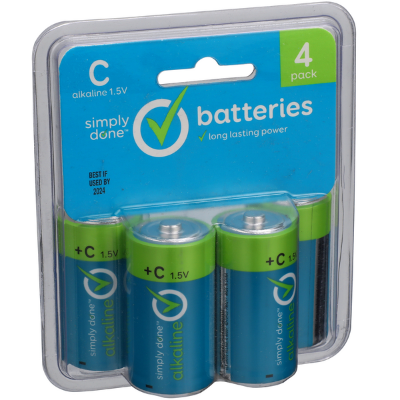 Simply Done Batteries C/4pack