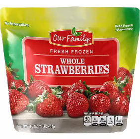 Our Family Frozen Whole Strawberries 16oz