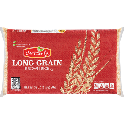 Our Family Brown Long Grain Rice 2lbs
