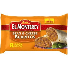 El Monterey Bean & Cheese Burritos 8ct