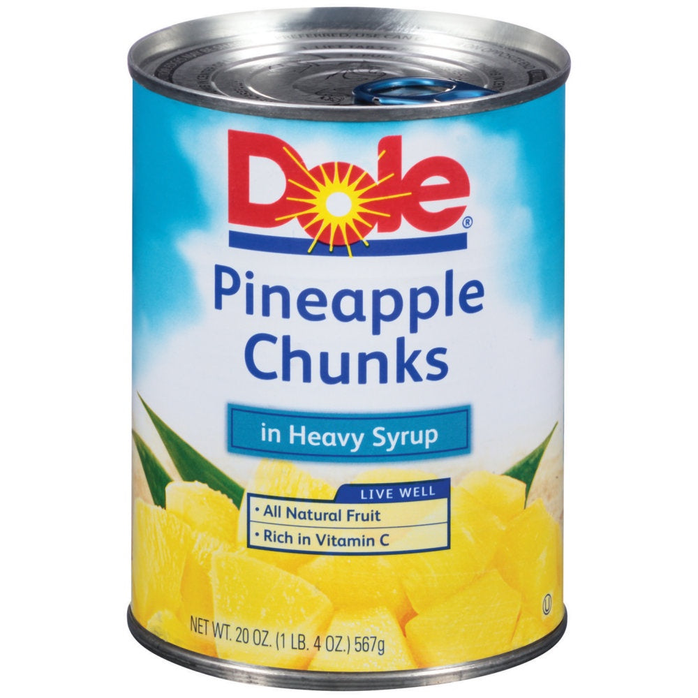 Dole Pineapple Chunks in heavy Syrup 20oz.