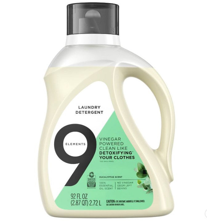 9 Elements Eucalyptus Scent Laundry Detergent 92oz