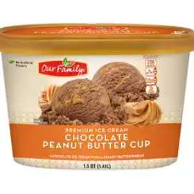 Our Family Chocolate Peanut Butter Cup Ice Cream 1.5qt