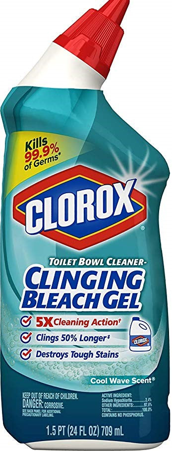 Clorox Toilet Bowl Cleaner Clinging Bleach Gel 24 oz