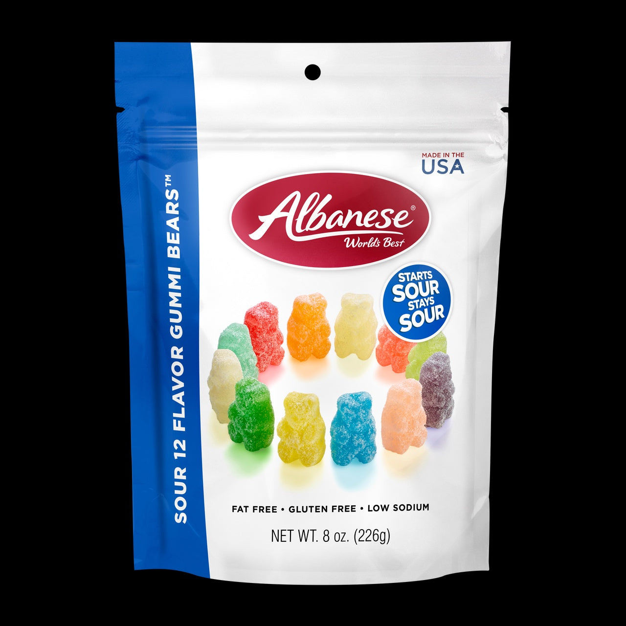 Albanese 12 Flavor Sour Gummi Bears 8oz