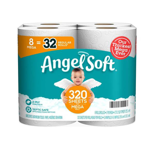 Angel Soft Mega Roll Toilet Paper 8pk