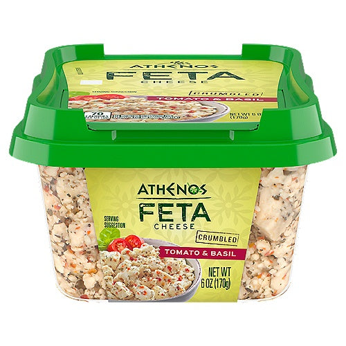 Athenos Crumbled Tomato Basil Feta 6 oz