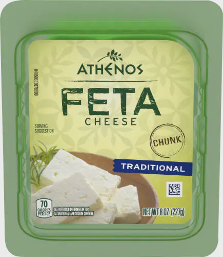 Athenos Traditional Feta Cheese Chunk 8oz