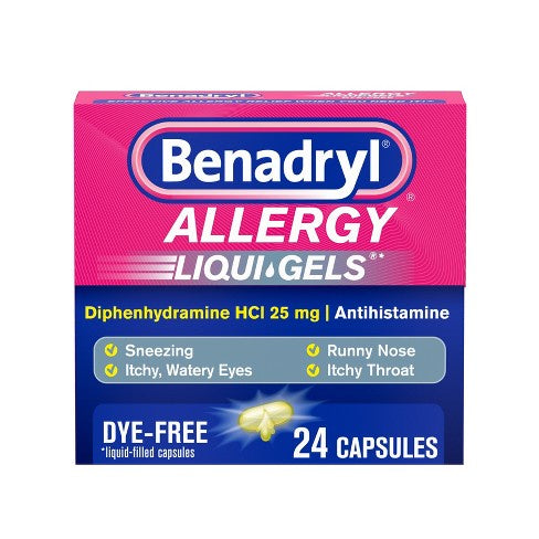 Benadryl Dye Free Liqui-Gels 24ct