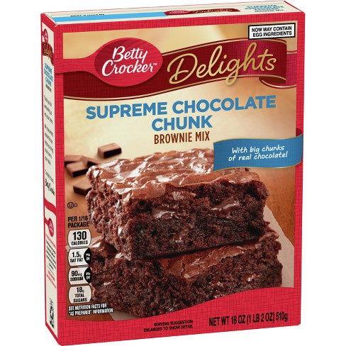 Betty Crocker Supreme Chocolate Chunk Brownie Mix 18oz