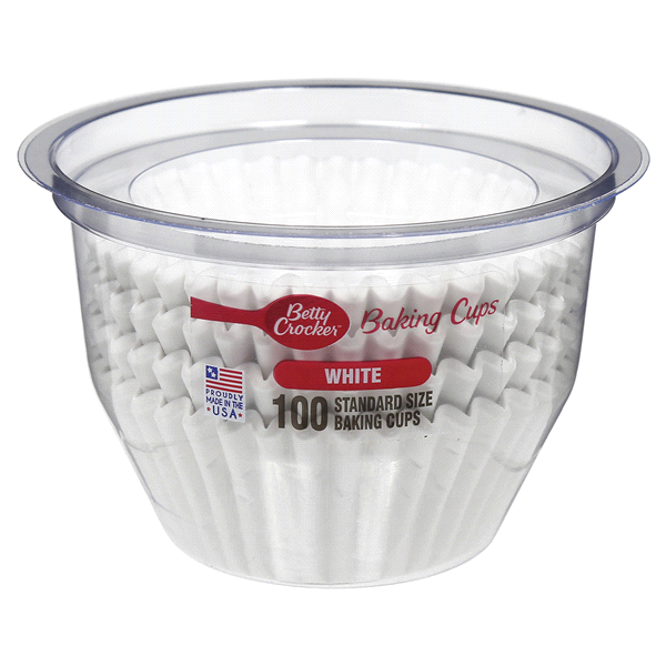 Betty Crocker White Baking Cup Liners 100ct
