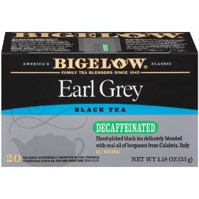 Bigelow Earl Grey Black Tea Decaffeinated 20 Bags