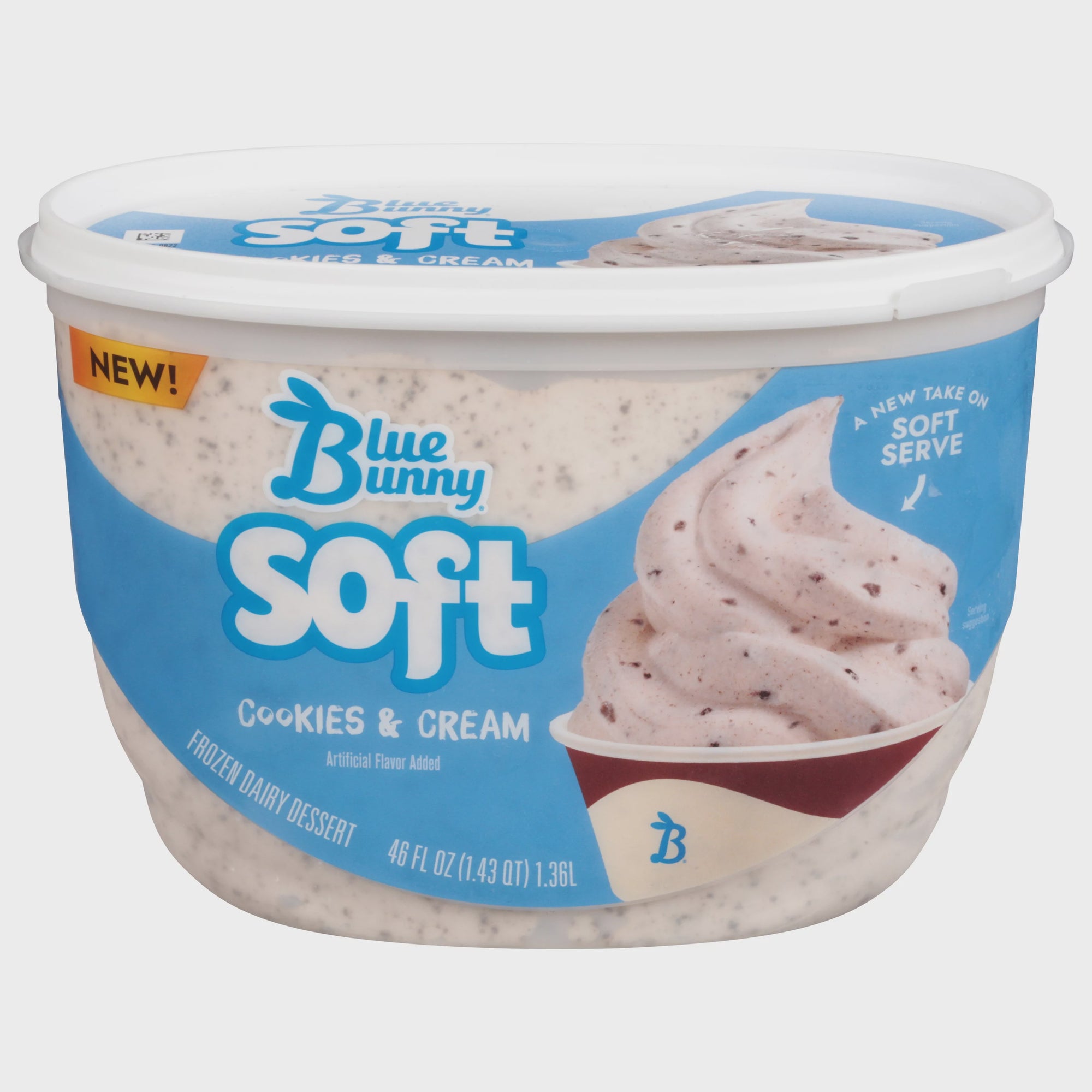 Blue Bunny Soft Ice Cream Cookies & Cream 1.5 Qt