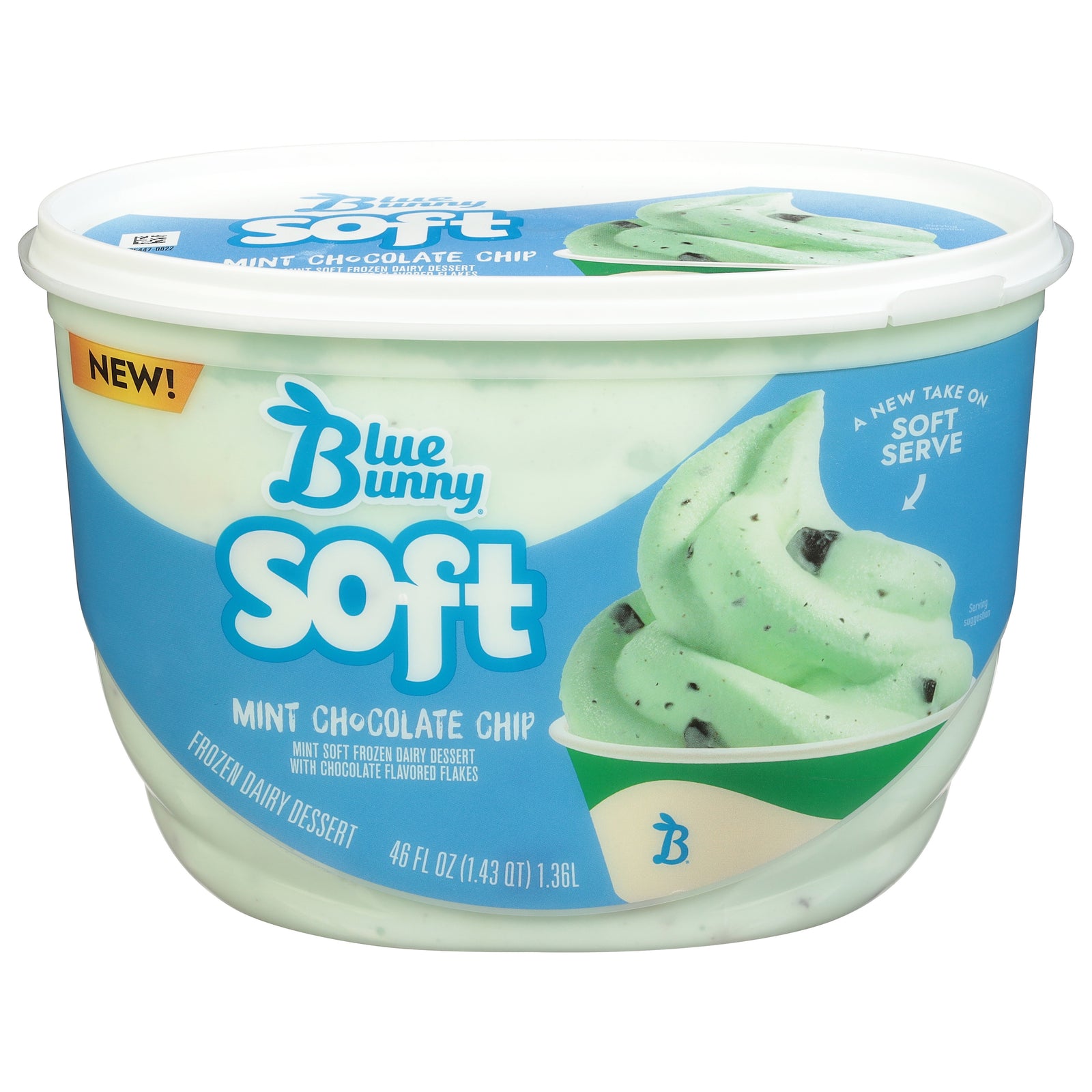 Blue Bunny Soft Ice Cream Mint Choc Chip 1.5 qt