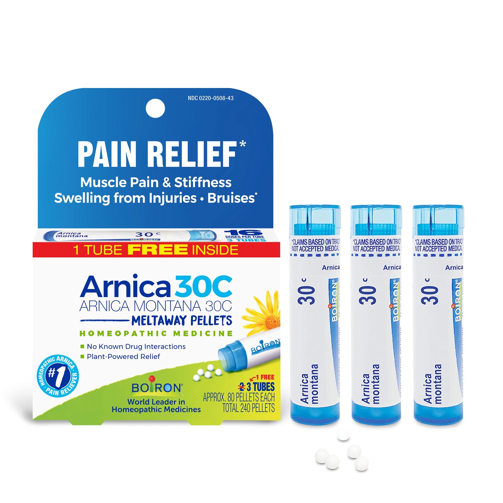 Boiron Arnica 30c Meltaway Pellets 3Tubes