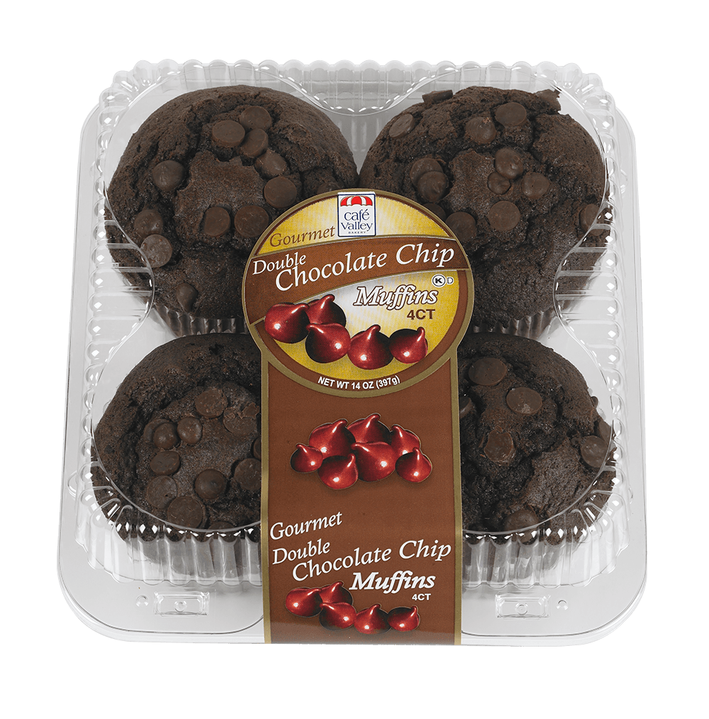 Cafe Valley Double Chocolate Chip Muffin 4ct