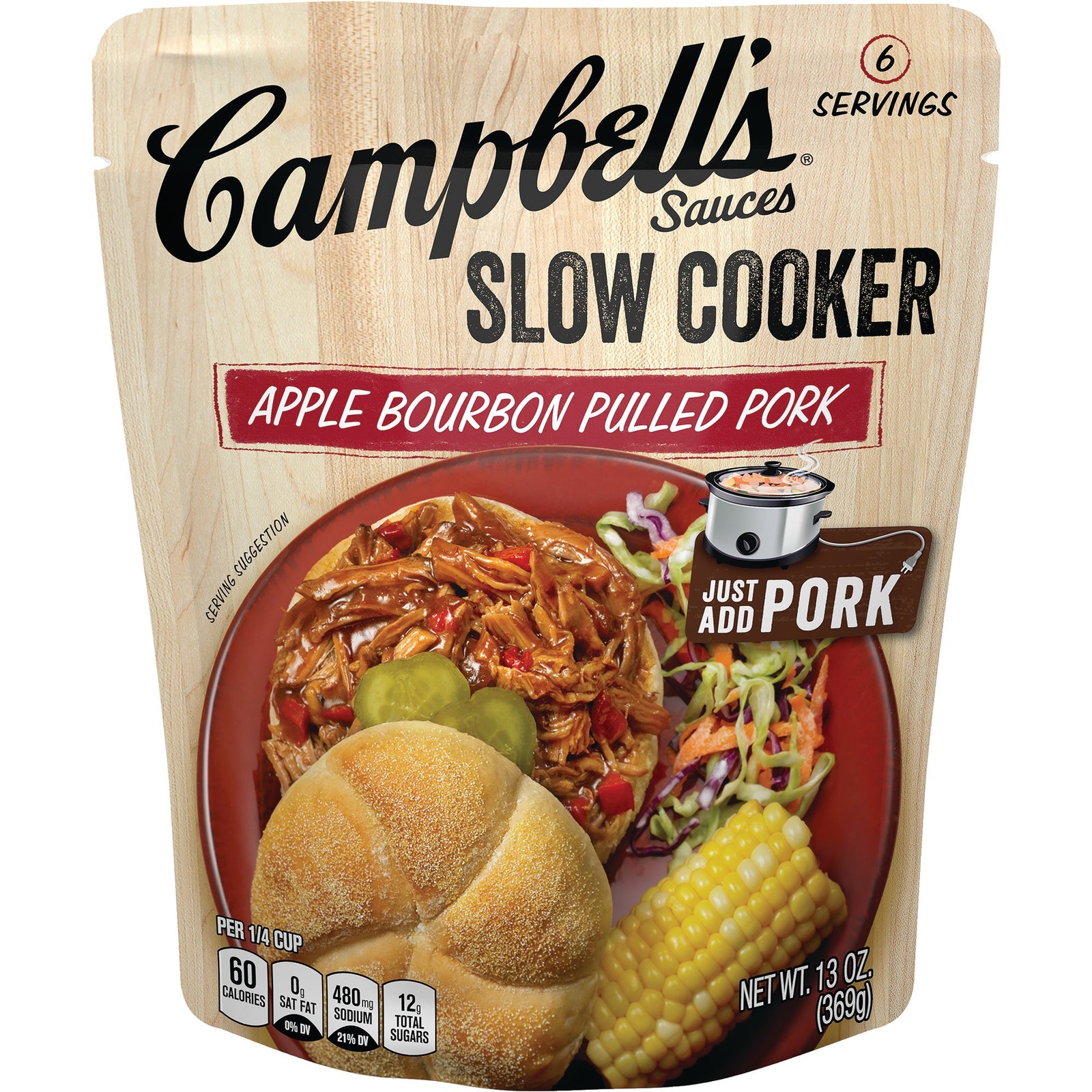 Campbell's Slow Cooker Apple Bourbon Pulled Pork 13oz