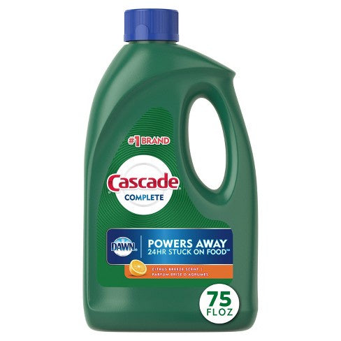 Cascade Complete Dishwasher Liquid Gel 75oz