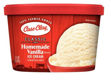 Cass Clay Homemade Vanilla Ice Cream 1.5qt