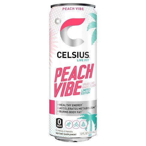 Celsius Energy Drink Peach Vibe 12oz