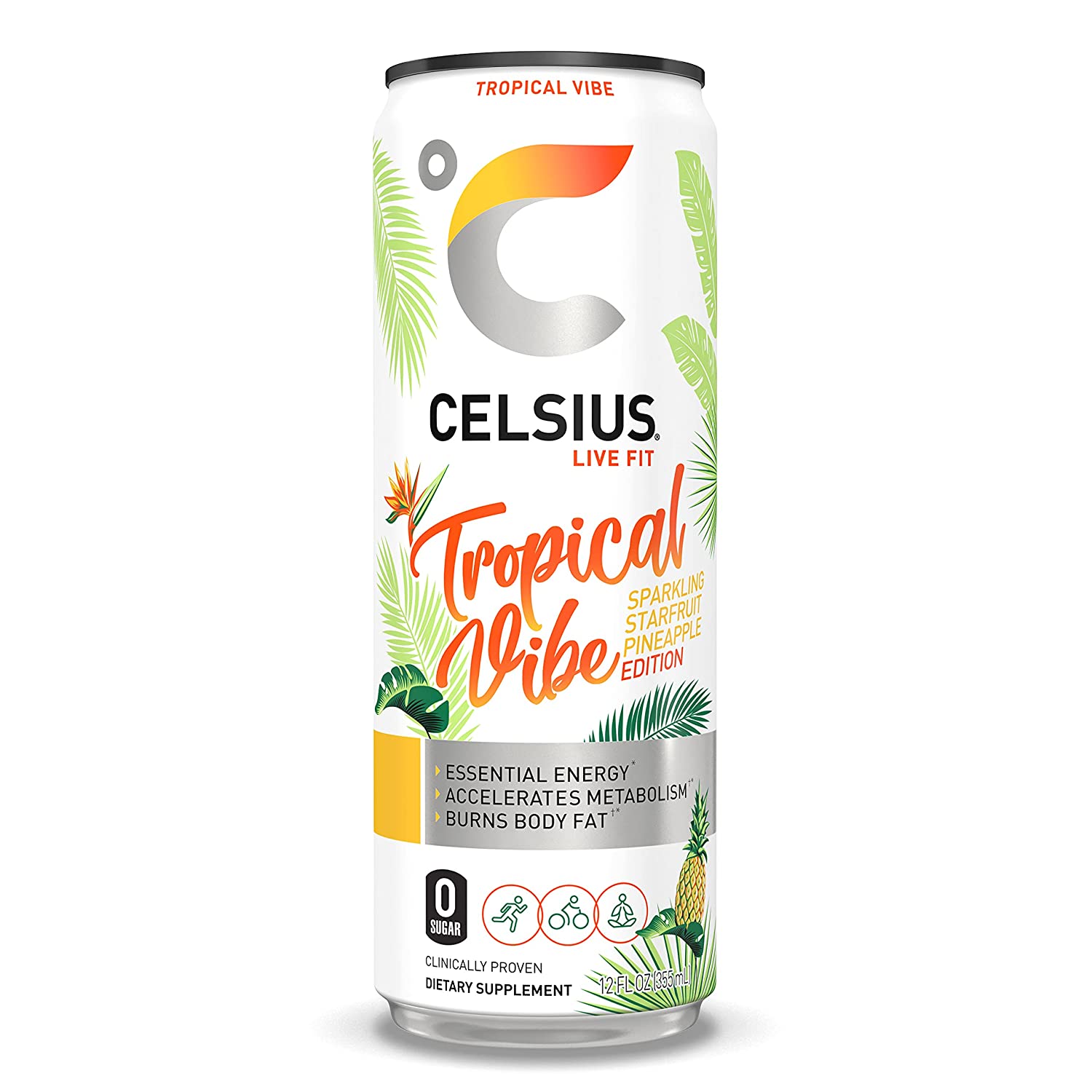 Celsius Energy Drink Tropical Vibe 12oz