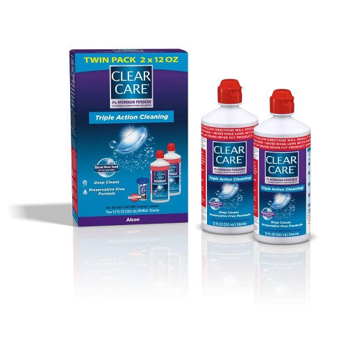 Clear Care Triple Cleaning Action Twin Pack 12oz bottles