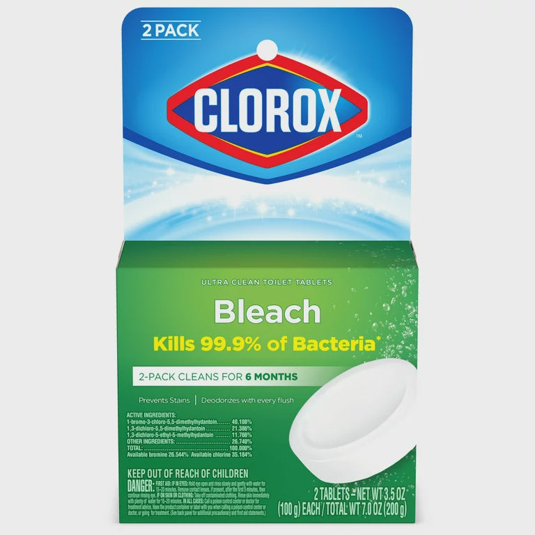 Clorox Toilet Bowl Cleaner Tablet w/bleach 2pk