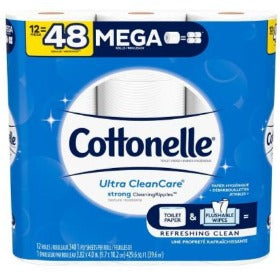 Cottonelle Ultra Clean Care Toilet Paper 24 Mega Rolls